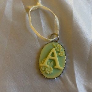 “A” Cameo Pendant